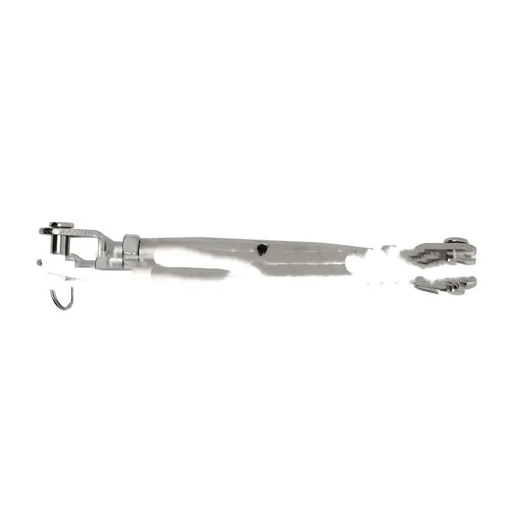 Ziptreck suit pulley slide rope with handle showing alloy steel pulleys and polyester rope