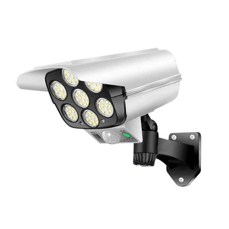 Outdoor waterproof LED solar simulation monitor lamp with motion induction for courtyard wall installation