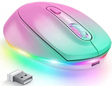 24g wireless rechargeable mouse for laptops with USB receiver in multiple colour options