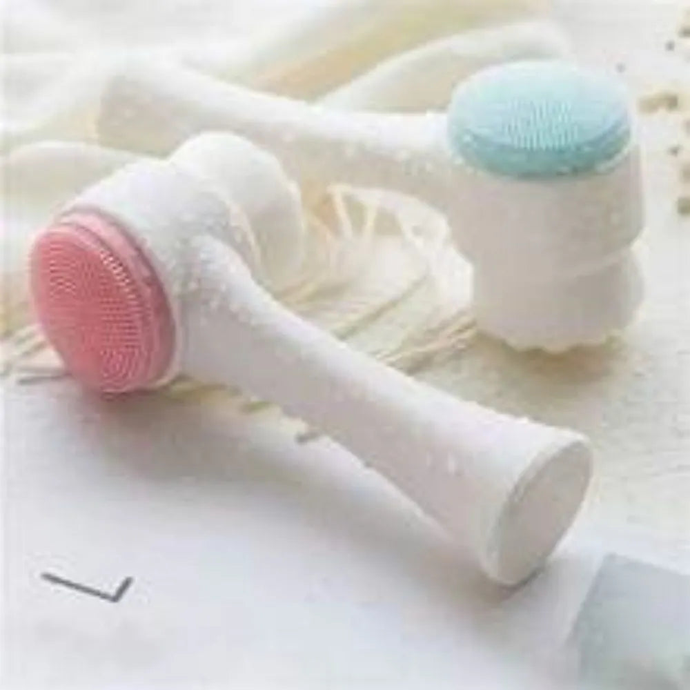 Blue pet paw brush with nylon bristles for grooming dogs and cats