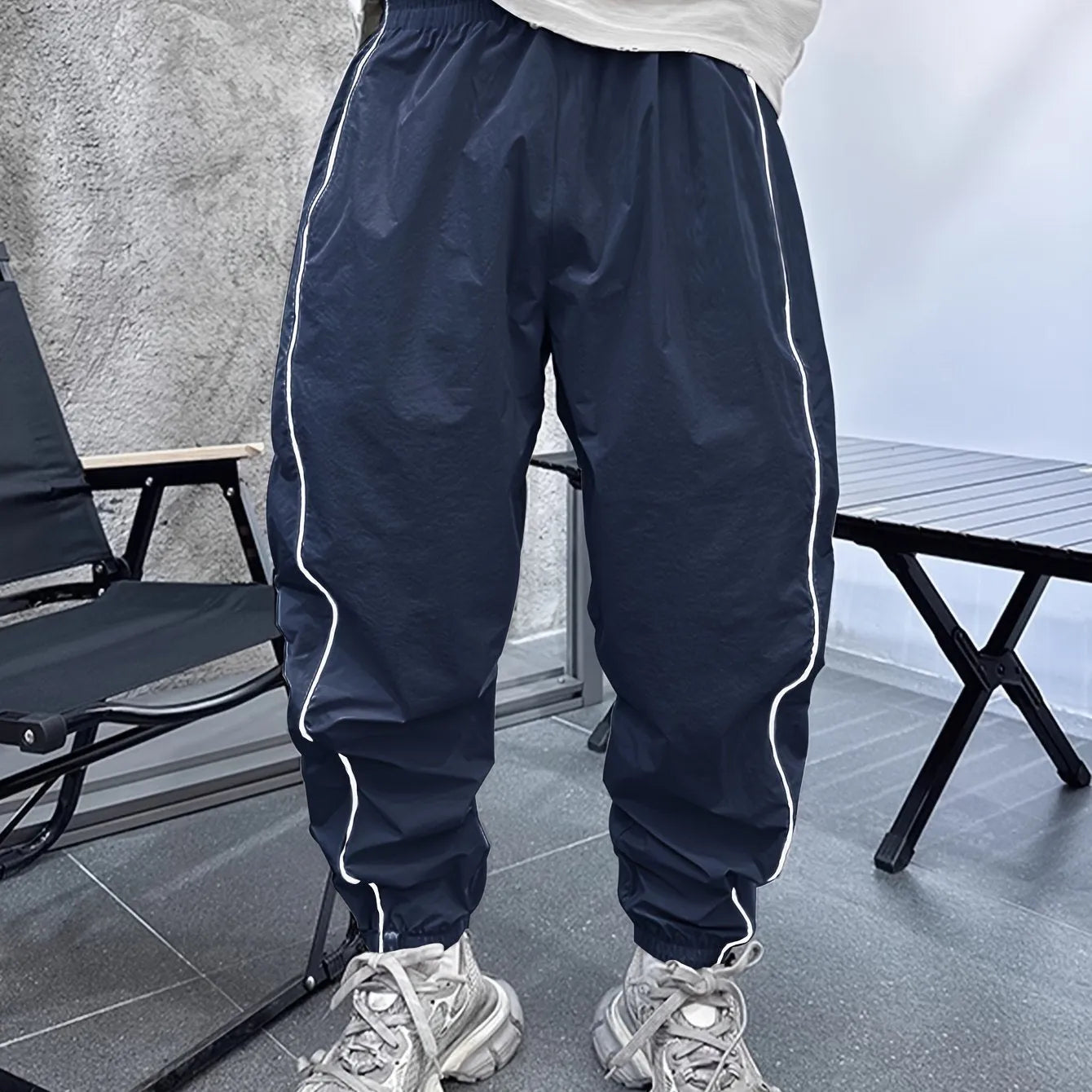 Men's bamboo fibre casual sports trousers in cropped length with high elasticity