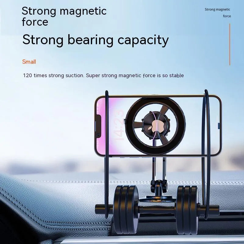 All-metal magnetic car phone holder in four colour options with magnetic rings
