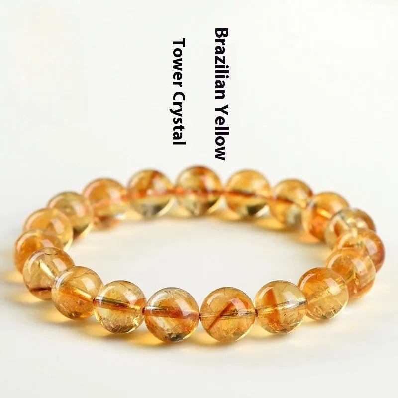 Natural yellow Asestelle citrine bracelet with geometrically shaped beads in multiple size options
