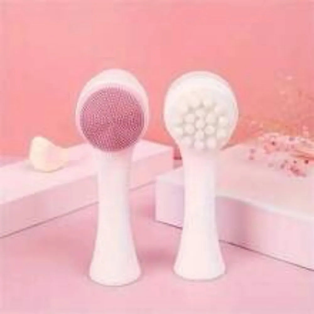 Blue pet paw brush with nylon bristles for grooming dogs and cats