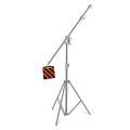 Silver stainless steel cross arm dual-purpose ceiling lamp rack extended to full height