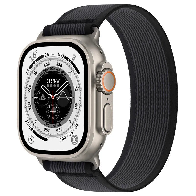 Integrated nylon single ring watchband for Apple Watch in various colours and sizes