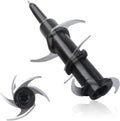 Stainless steel six-stack blade set and knife seat accessory for juicers measuring 10x10x21cm