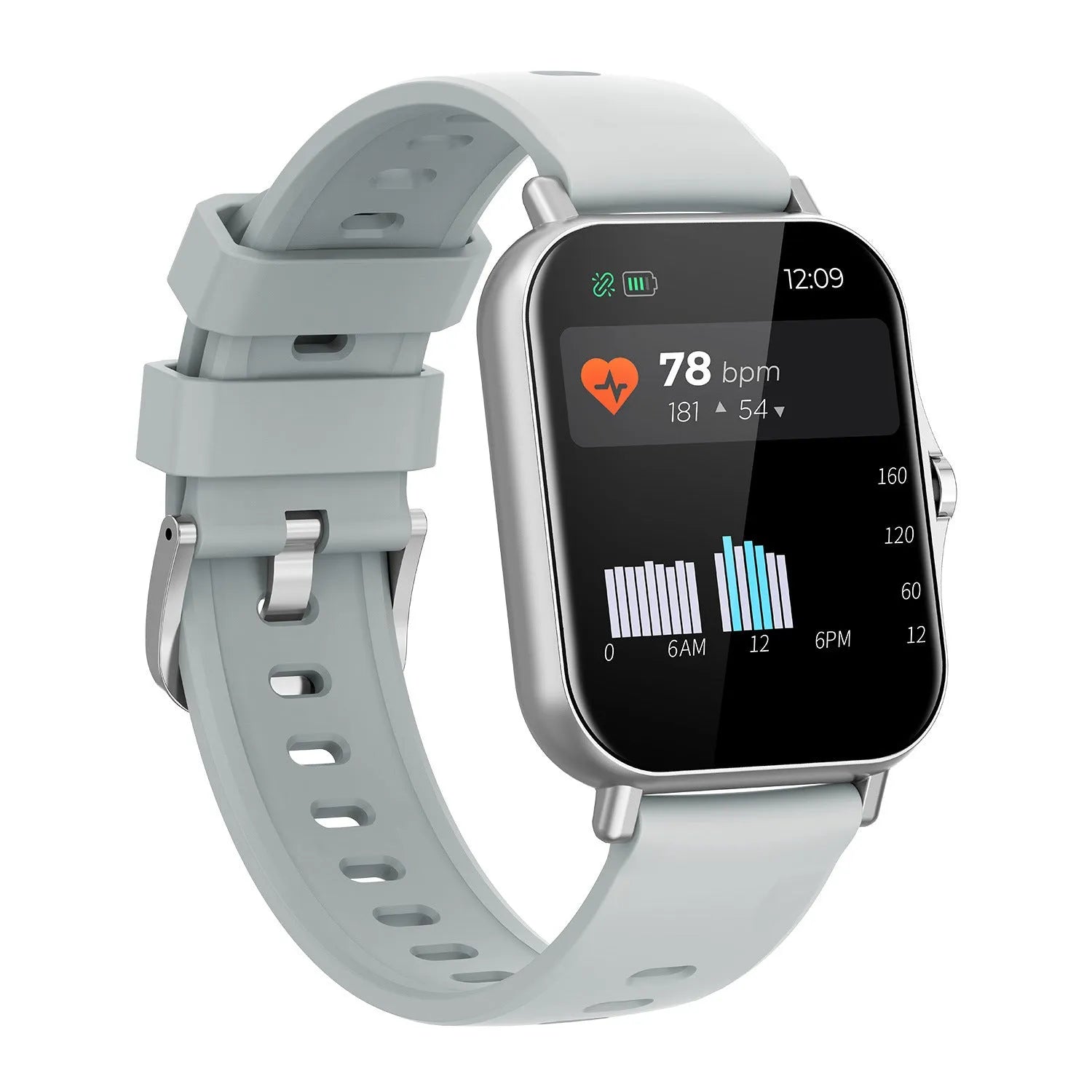 W10 Bluetooth smart watch with heart rate and blood pressure monitoring on wrist