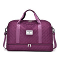 Oxford cloth portable large capacity travel bag in solid colour with 36-55L storage capacity