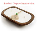 Retro wooden basin aromatherapy candle with three wicks and soy wax in lavender scent