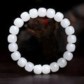 White Hetian jade barrel bead bracelet showing three size options: 5x6mm, 7x8mm, and 8x10mm beads.