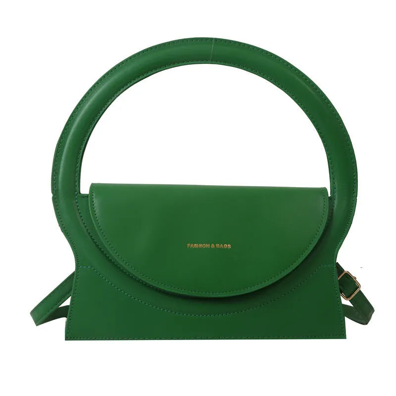 Women's PU leather messenger bag with phone compartment in black colour
