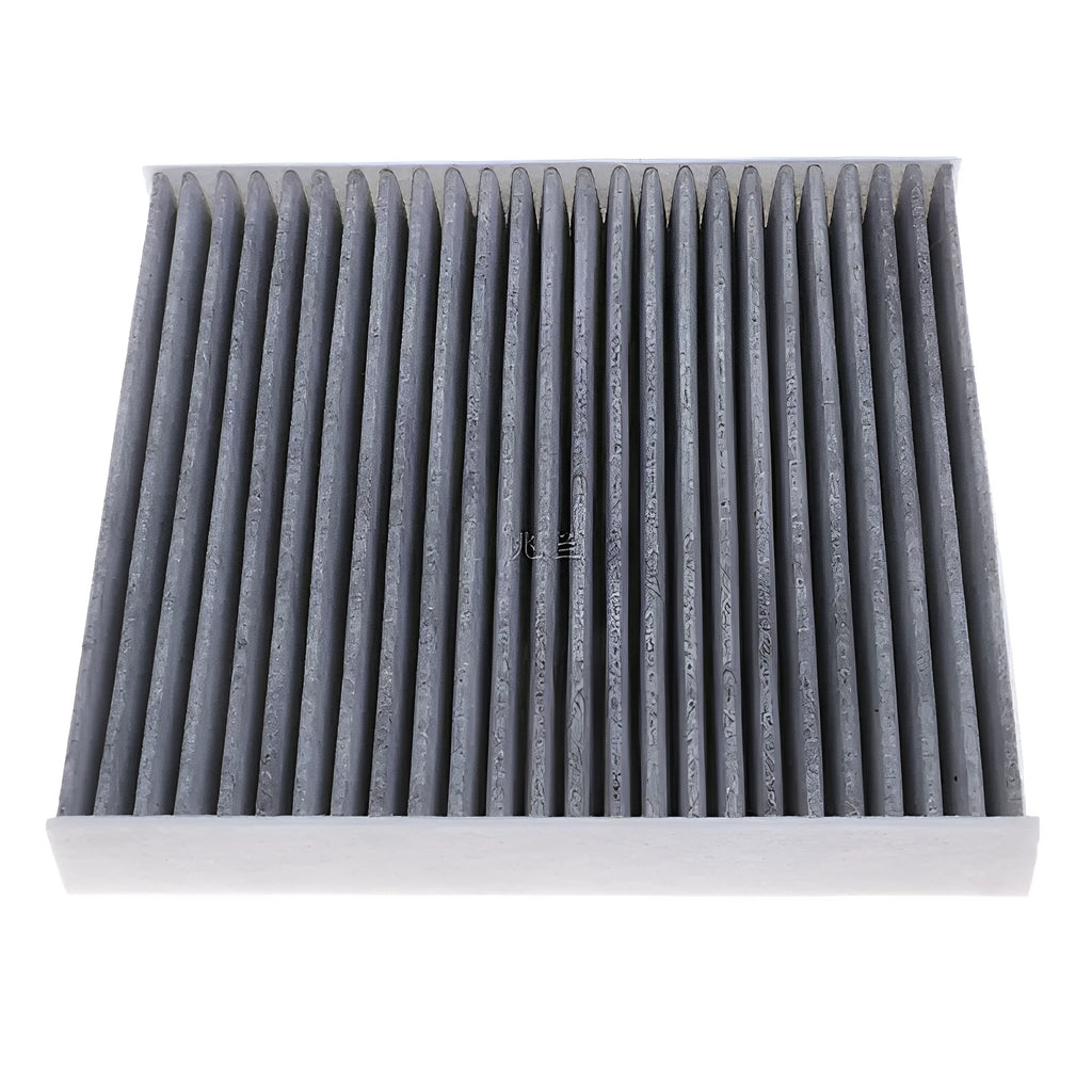 Grey Geely car air conditioning filter element measuring 215mm by 210mm by 30mm.