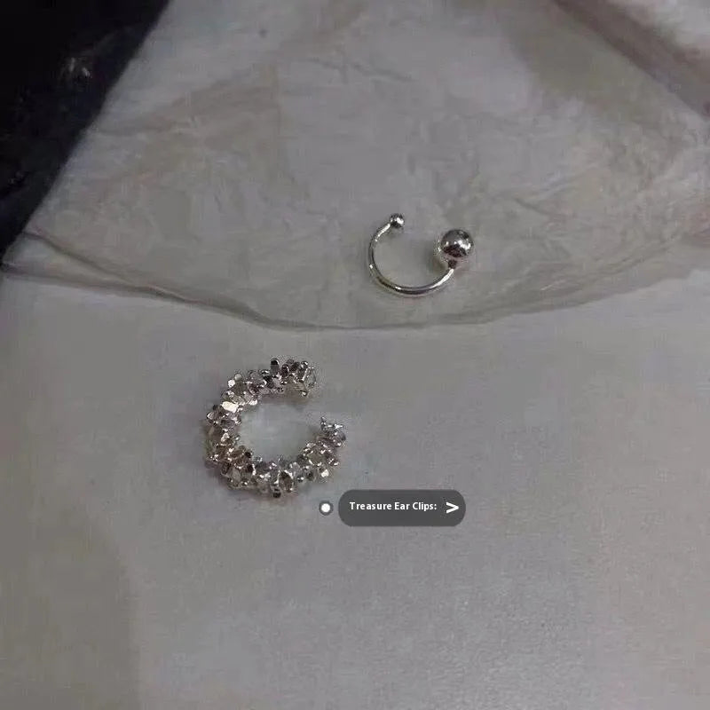 Geometric irregular frosty B4710 colour alloy clip-on earrings for women