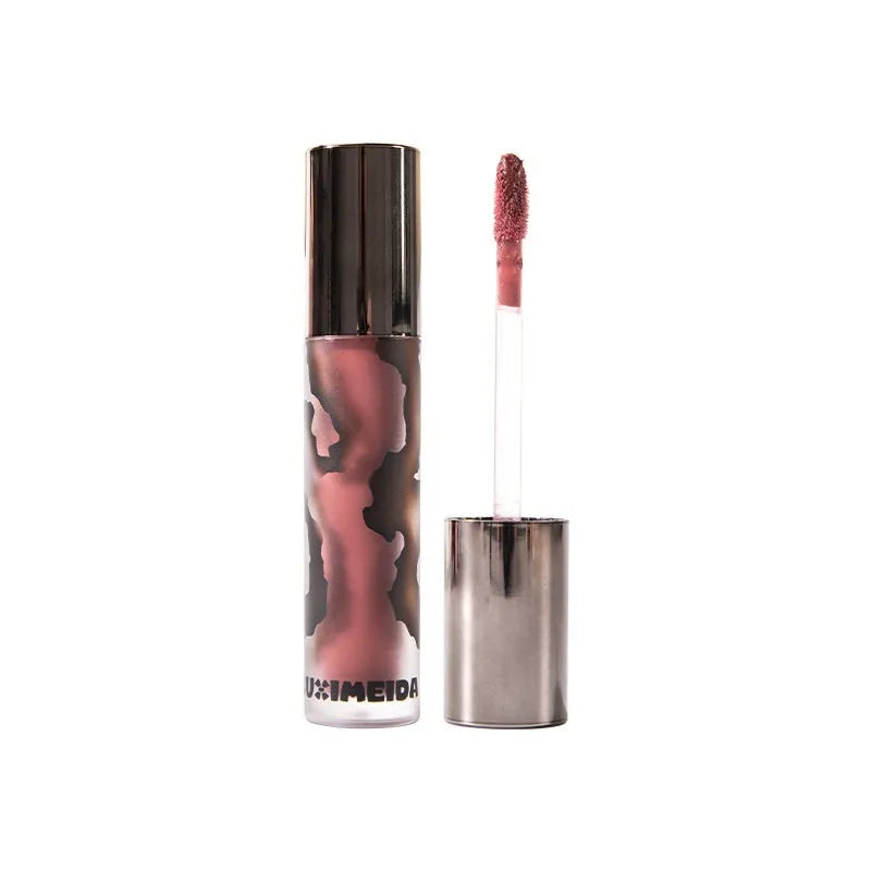 Lava Secret Matte Lip Mud Lipstick tube in one of five colours: orange brown coffee, cool grey, cinnamon coffee, jujube red, or smoked purple.