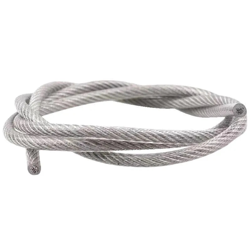 304 stainless steel invisible anti-theft security cable showing double twist multi-strand construction