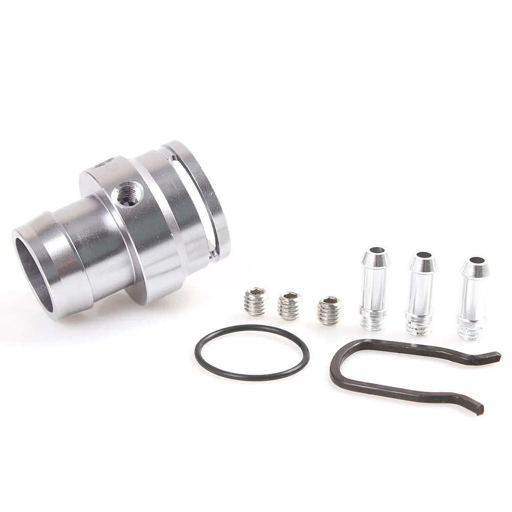 Black titanium vacuum adapter tee for second generation engine vacuum hose connections.