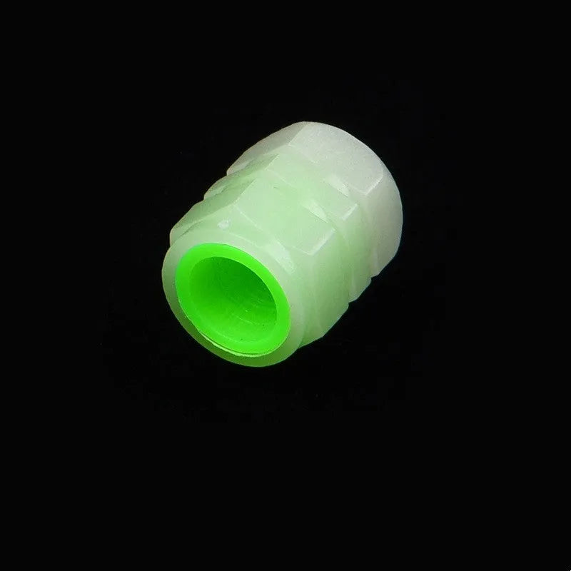 Rubber luminous valve caps for car tyres showing 16mm by 12mm dimensions
