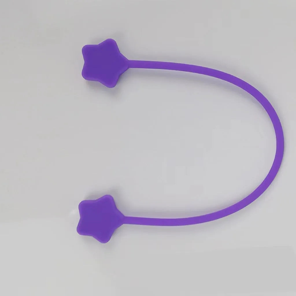 Silicone magnet wire winder organiser clip in various colours for cable management