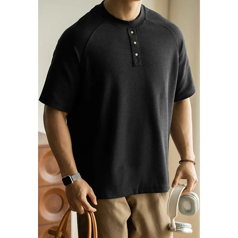 Casual loose pullover top with raglan sleeves in terry texture fabric, shown in smoky gray colour