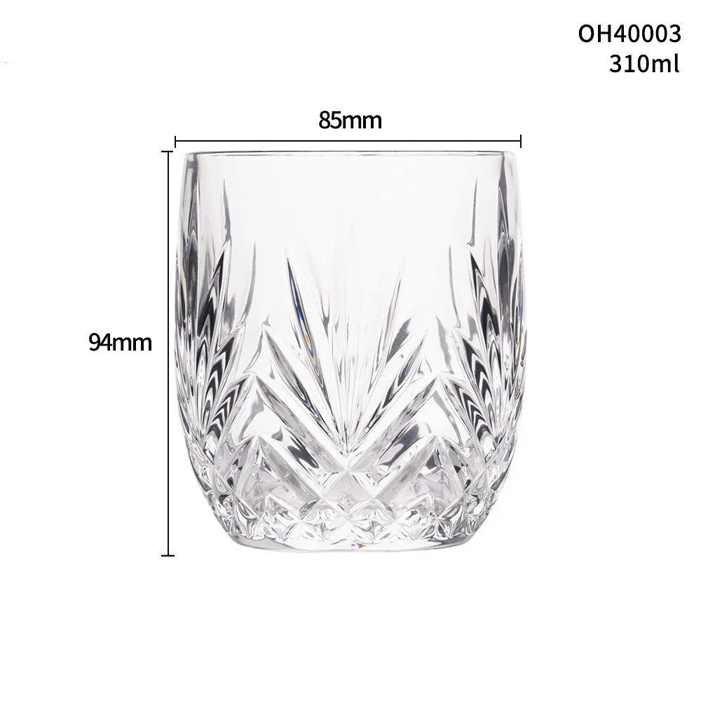 Crystal whiskey shot glass with thick bottom in one of ten colour style options