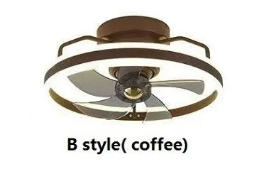 Overhead ceiling fan lamp with light featuring 500mm blades and acrylic lampshade in seven colour options