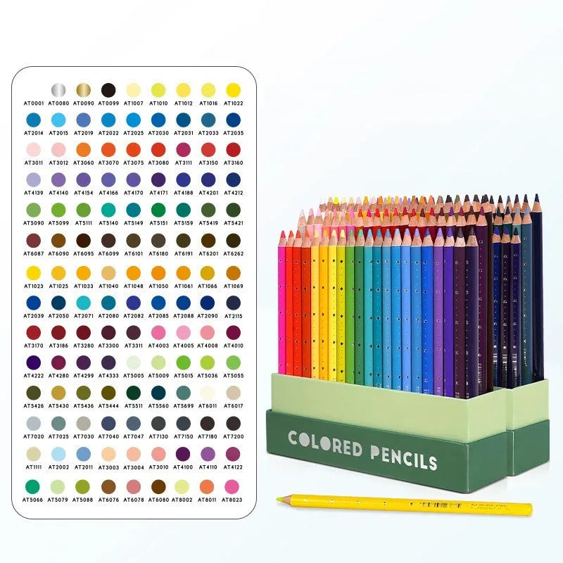 Boxed set of soft core colour pencils with basswood penholders in 72 or 126 colour options for art students