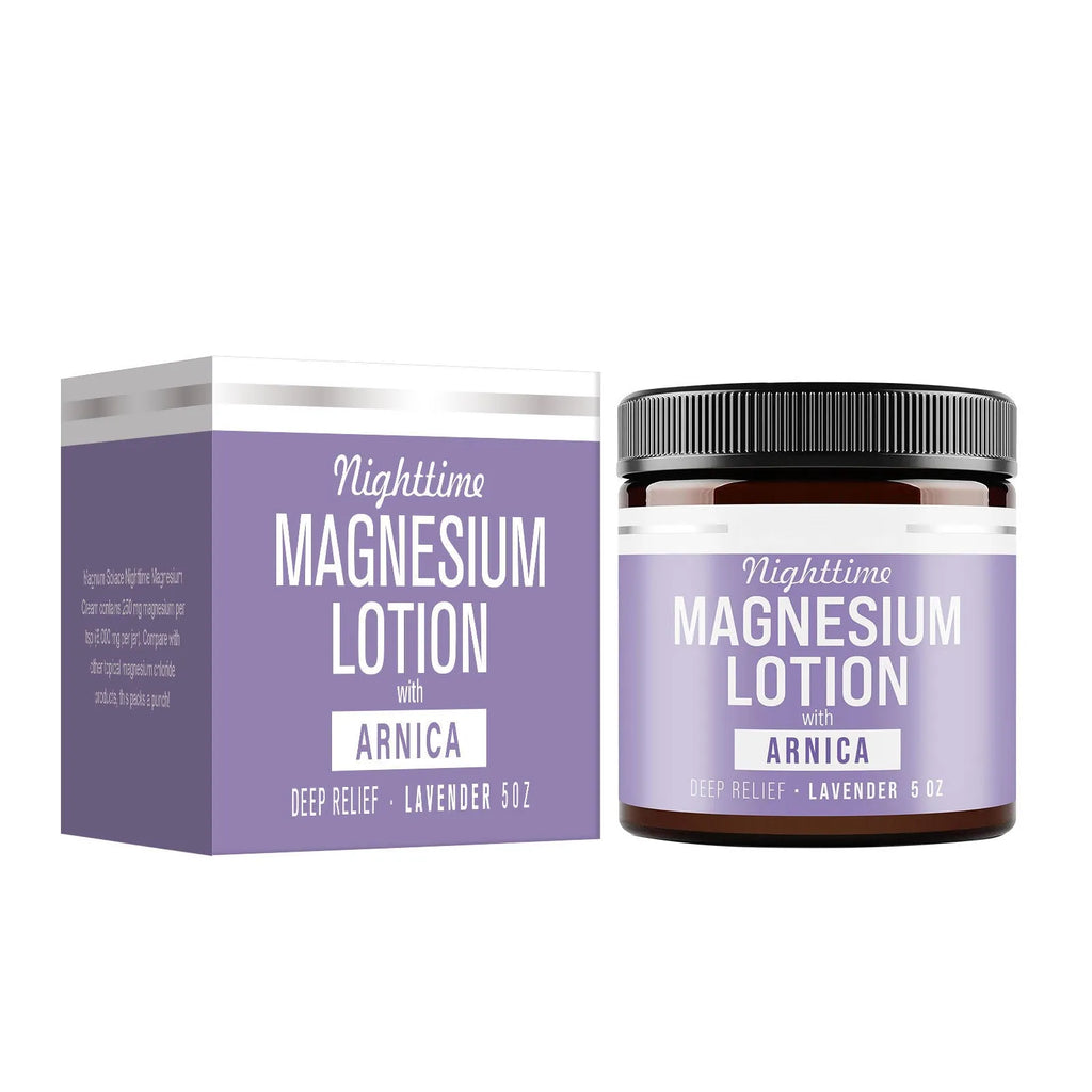 150ml magnesium body butter cream jar with shea butter and grape seed oil ingredients