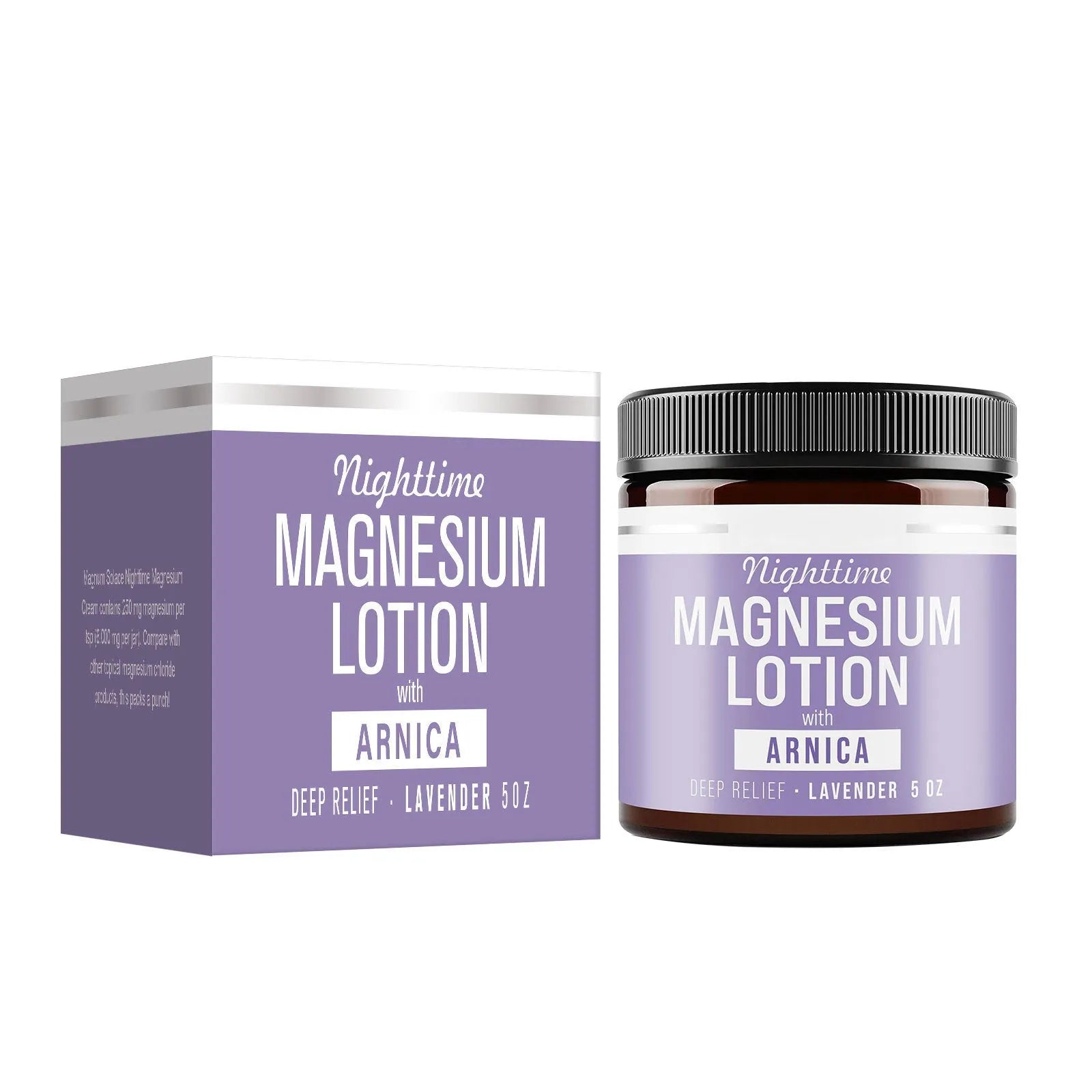 150ml magnesium body butter cream jar with shea butter and grape seed oil ingredients