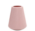 Colourful melamine plastic desktop flower vase in blue, green, pink, or white, 16cm diameter by 20cm height