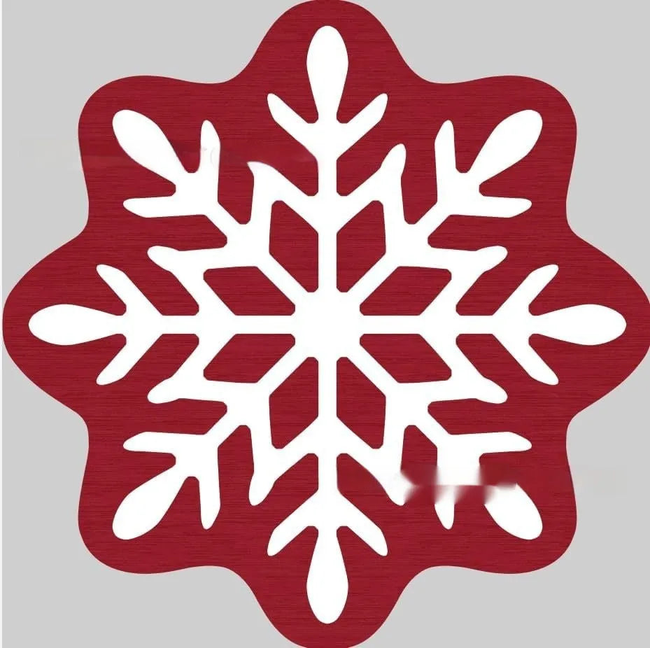 Round Christmas carpet with printed festive design in polyester fibre available in 60cm and 80cm sizes
