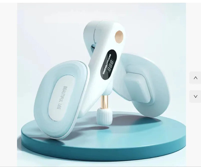 Pelvic floor muscle trainer device in gray colour with counting display and spring mechanism