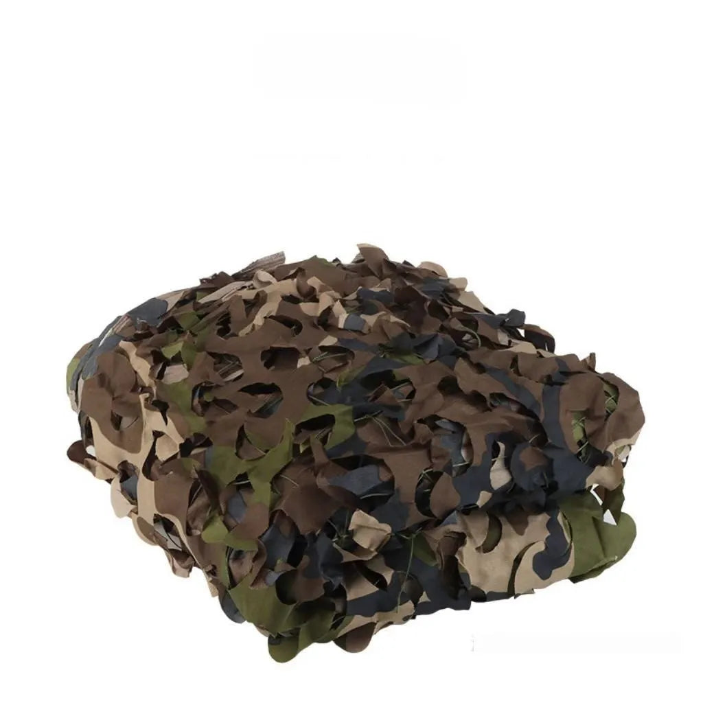 Multi-pattern camouflage cover net for outdoor concealment with UV and infrared protection