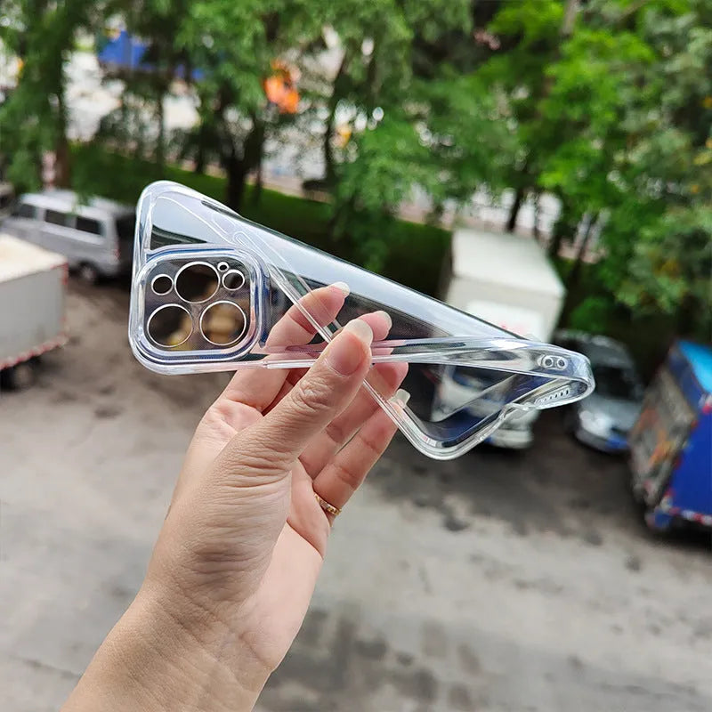 Transparent TPU shockproof phone case for Apple iPhone in Space Shell colour
