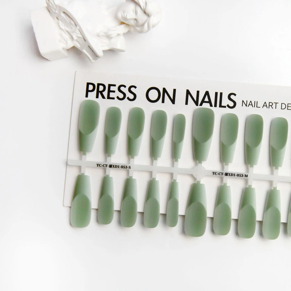 40PCS space French manicure nail stickers in retro Chinese style with ultra-thin seamless finish