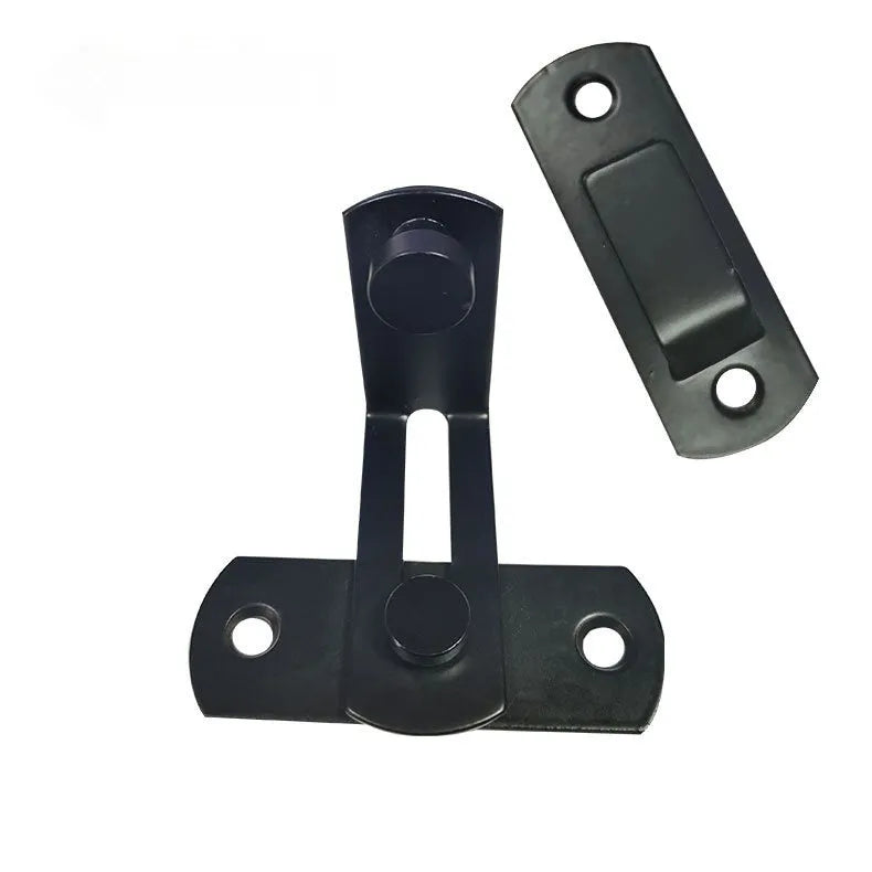 Warehouse hook lock with black carbon steel shackle for sliding doors and barn doors