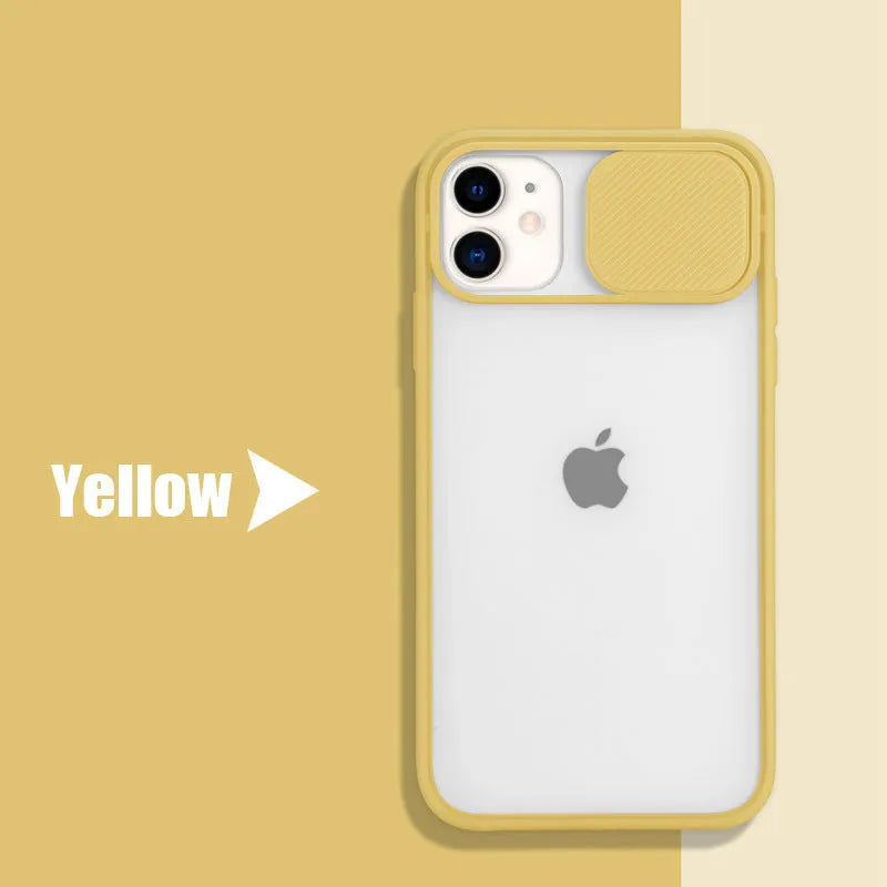 Frosted matte silicone iPhone case in multiple colours showing camera lens protection cut-out