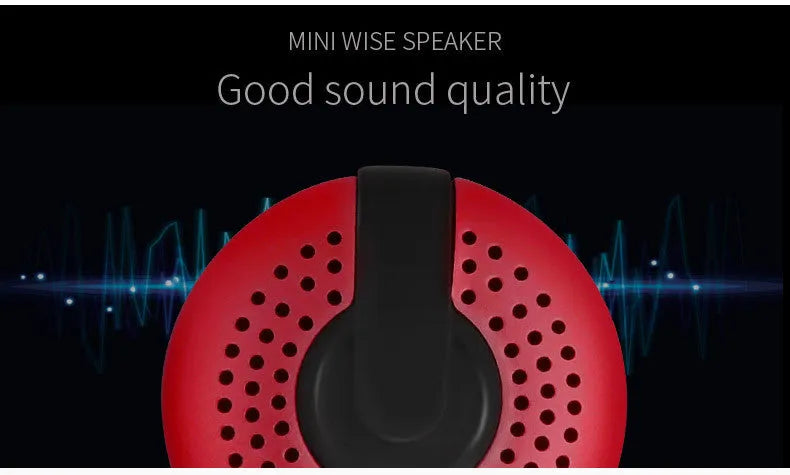 Hieha XQ11 mini Bluetooth speaker with heavy metal design in black, showing compact size and 360 degree sound capability