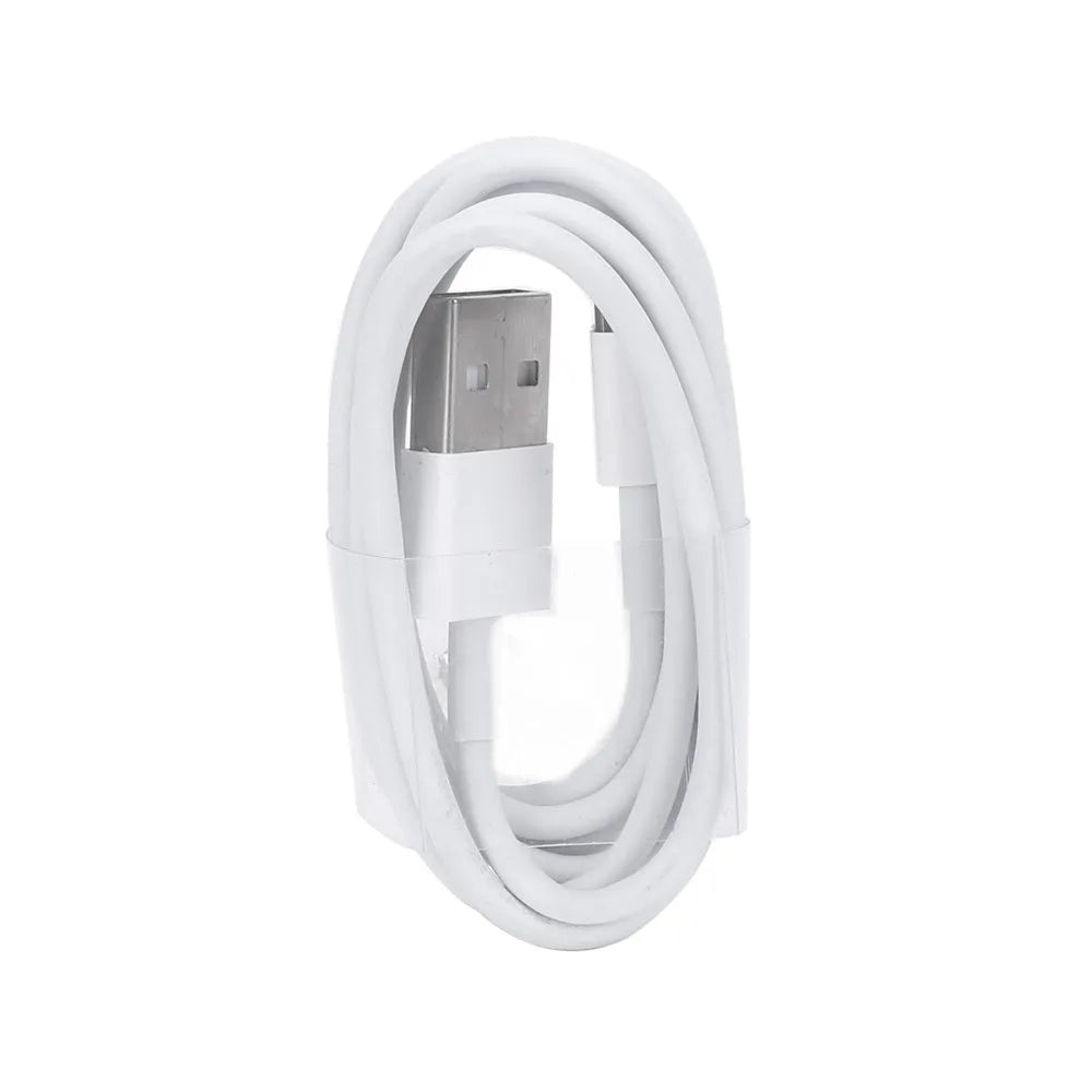 USB travel charger and cable set compatible with iPhone and iPad models showing multiple cable length options