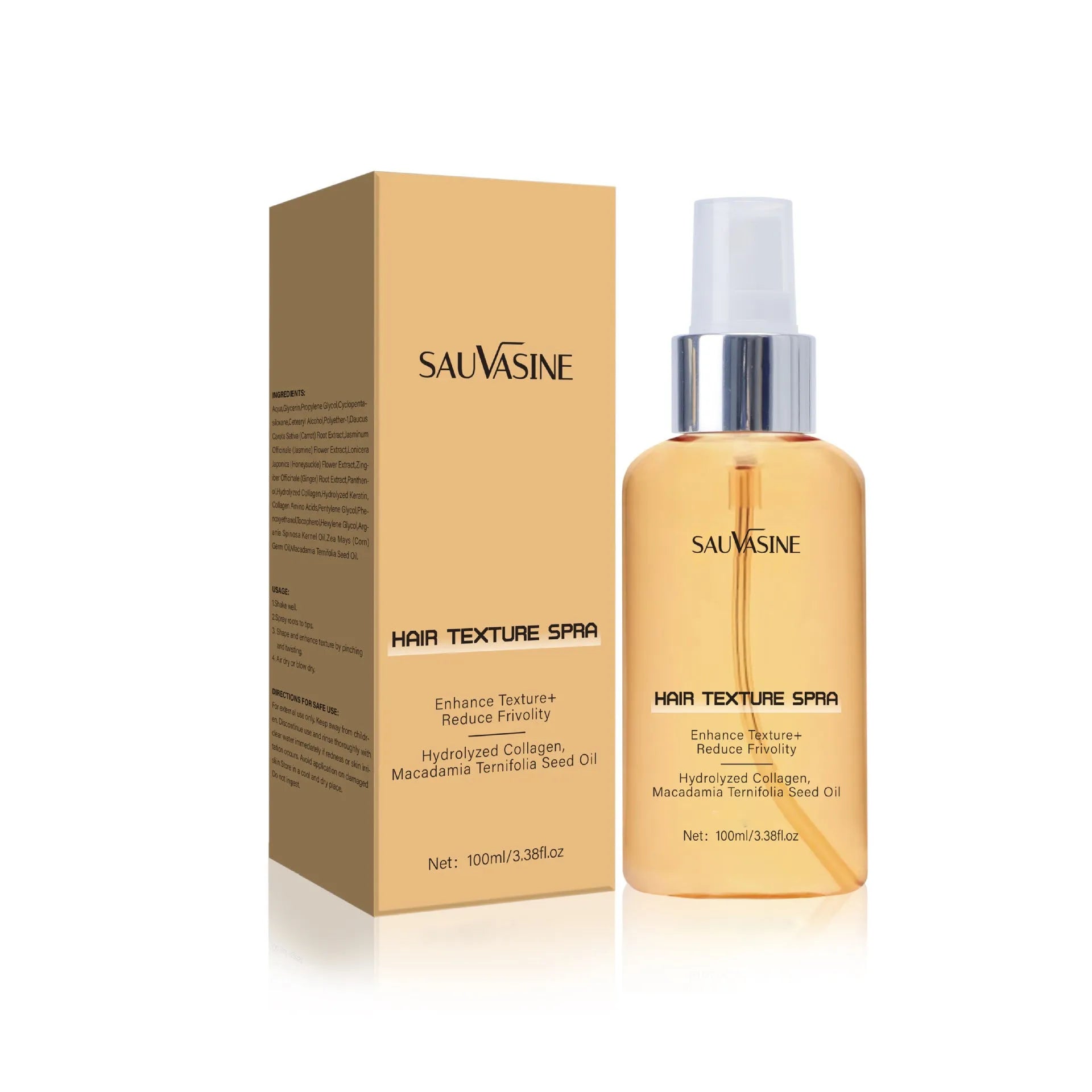 100 ml bottle of frizz reduction and scalp moisturising hair spray for normal hair