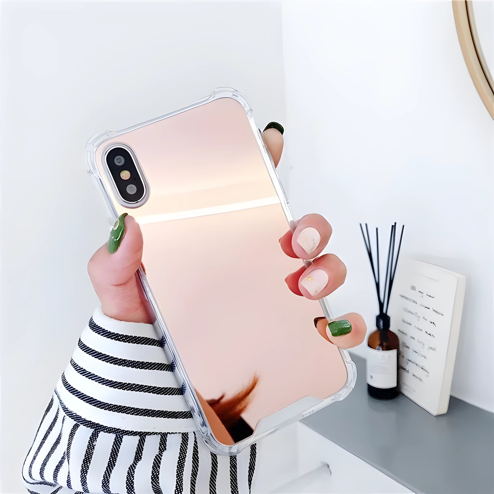 Mirror finish TPU phone case for iPhone in six colour options