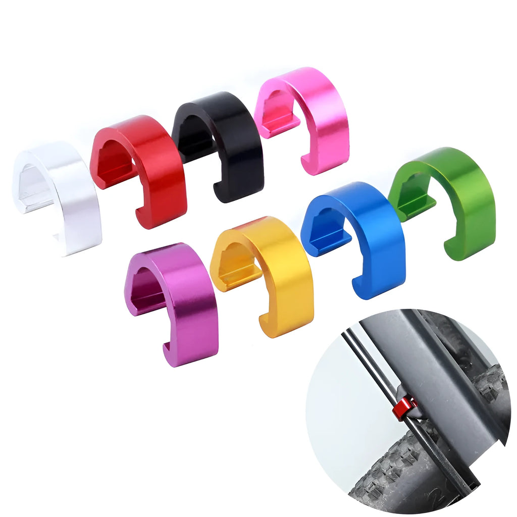 Aluminium alloy C buckle hardware component in eight colour options measuring 10.2×13×5mm