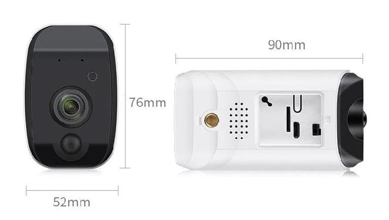 Solar powered wireless surveillance camera with PIR motion detection and 1080P lens