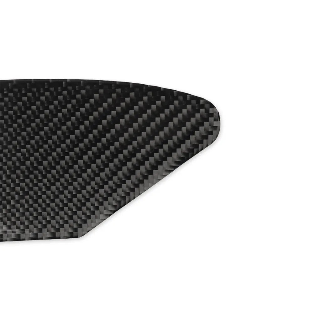 Carbon fibre decorative sticker with adhesive backing for covering a laptop or desktop USB charging port.