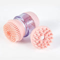Green multifunctional silicone pet bath brush comb for cats and dogs with soft bristles