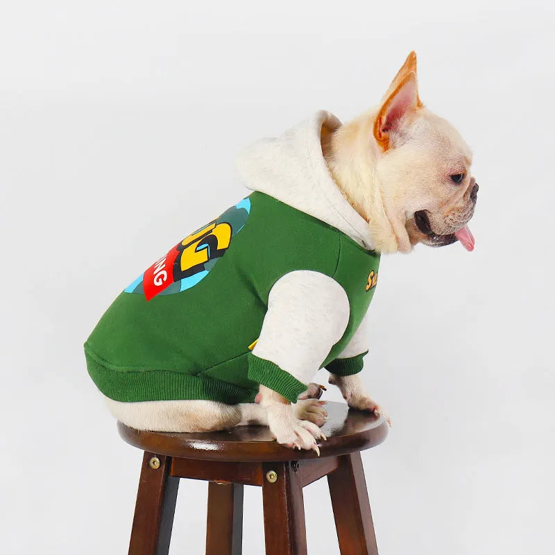 Green cotton dog coat for large breeds in autumn and winter sizes L XL 2XL 3XL 4XL