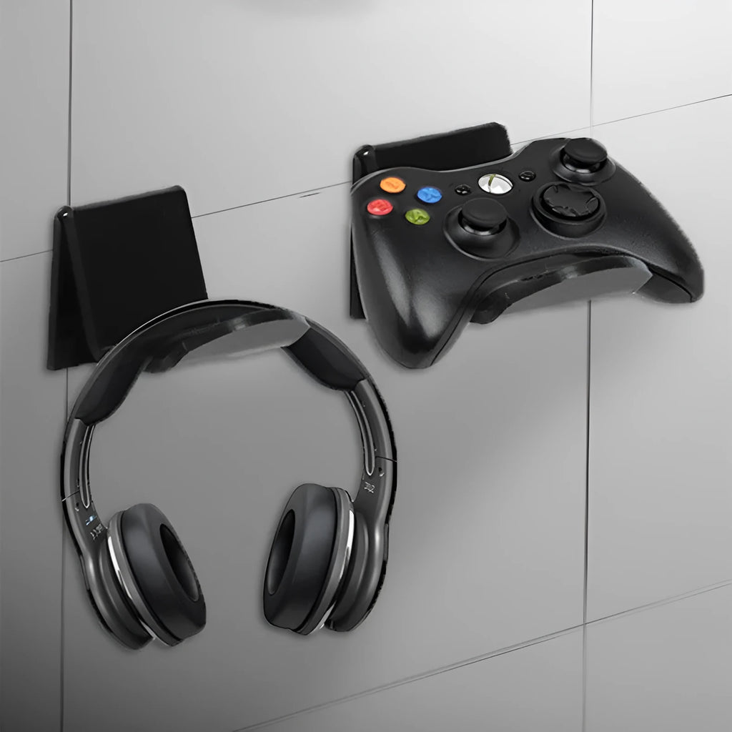 Universal game controller wall bracket in choice of black, white or transparent colour