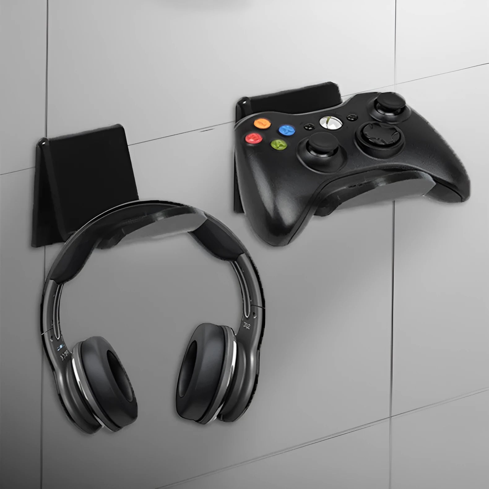 Universal game controller wall bracket in choice of black, white or transparent colour