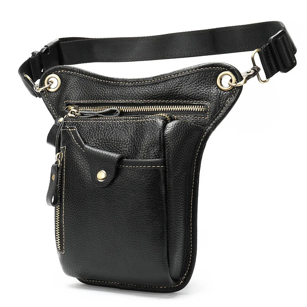 Men's crazy horse leather vintage satchel bag with adjustable strap in multiple colour options