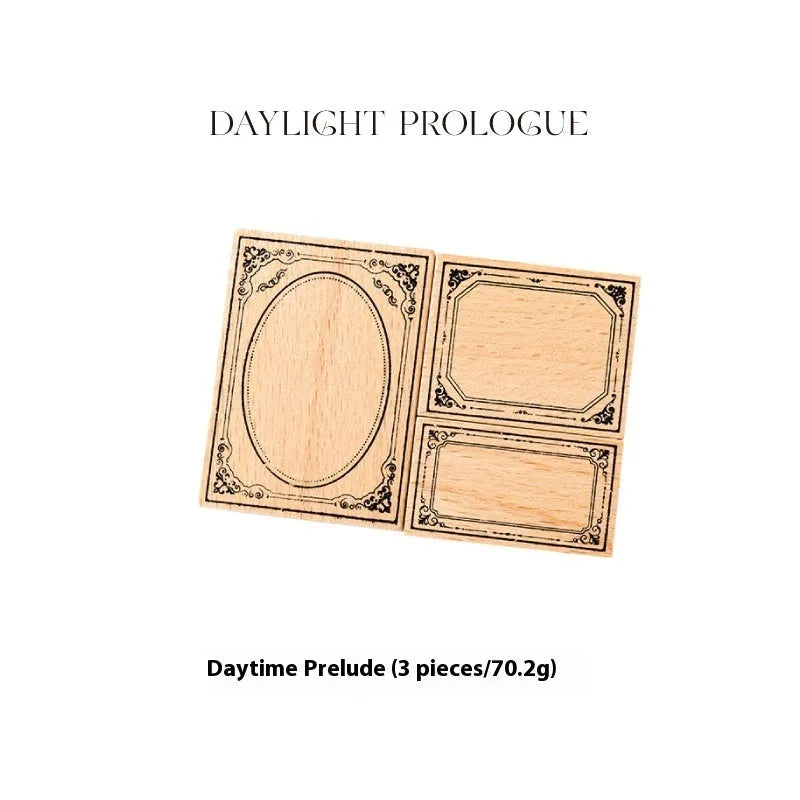 Candy Posts Baroque Fantasia wooden seal with printed painting square shape